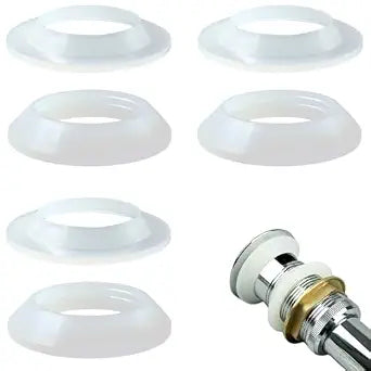 Drainage Seal,Universal Basin Drain Gasket,Thickened Silicone Sealing Ring,Seal Ring Replacement Parts for Bathroom Sink Drain StopperIncludes Top and Bottom Washers Seals (Transparent-3Sets)