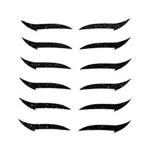 6 Pairs Reusable Makeup Stickers, Black