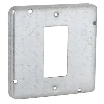 RACO 856 1/2-Inch Raised Square Cover with (1) GFCI, 4-11/46-Inch