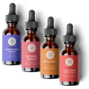Facial Serum Gift Set for Women, 4 1oz Serums