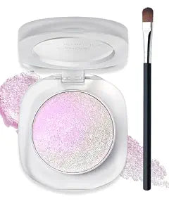 Glitter Holographic Eyeshadow Palette,Multichrome Chameleon FaceHighlighter
