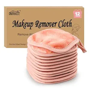 HOMEXCEL Makeup Remover Cloth 12 Pack Reusable Makeup Remover Pads Washable