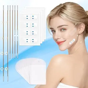 Face Tape Lifting Invisible,Face Lift Tape 200pcs with 8 Strings,Neck Lift Tape,Neck Tape Lifting Invisible Behind Face Lifter Tape for Facial Double Chin Jowls Eyes Wrinkles Sagging Makeup Woman