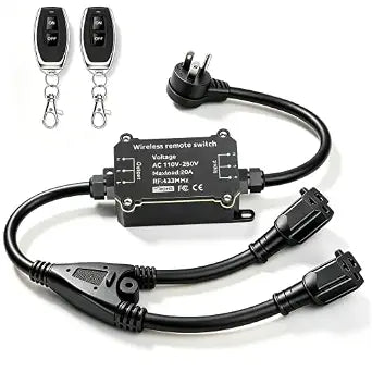 AC110-250V/20A Waterproof Outdoor Remote Power Switch