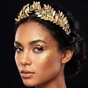 Zoestar Greek Goddess Leaf Crown Gold Laurel Tiara Headbands for Women