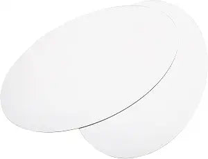 DOITOOL 2pcs Acrylic Mirrors 10.6 inch Oval Mirror, Self Adhesive Small Mirror Stickers for Wall Bathroom Home Decor DIY Crafts, Flexible Plastic (10.6x6.6 inch)