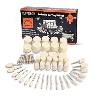 100PCS Buffing Wheels Polishing Kit for Dremel, 1/8" Shank Accessories