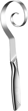 Seamless Danish Dough Whisk,18/10 Stainless Steel Bread Dough Whisk for Sourdough - 10" Metal Hand Mixing Tool for Pizza, Pastry, Cake Batter, Dishwasher Safe Dough Hook