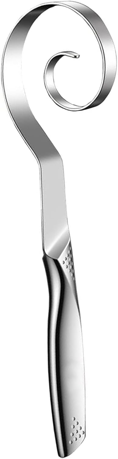 Seamless Danish Dough Whisk,18/10 Stainless Steel Bread Dough Whisk for Sourdough - 10" Metal Hand Mixing Tool for Pizza, Pastry, Cake Batter, Dishwasher Safe Dough Hook