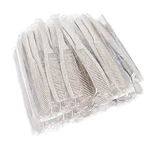 Bulk Disposable Wheat Straw Combs - Individually Wrapped for Hotel, Airbnb, Homeless (Pack of 50)