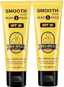 Bee Bald SMOOTH+ Head & Face Sunscreen SPF 30, Moisturizer, 1.7 fl oz (2pk)