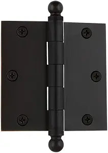 Nostalgic Warehouse Ball-Tip Residential Door Hinge with Square Corners, 3.5"