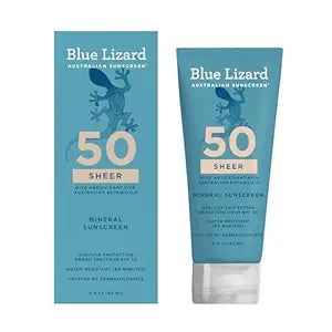 Blue Lizard Australian Sheer Body Mineral Sunscreen Lotion, SPF 50, 3 fl oz