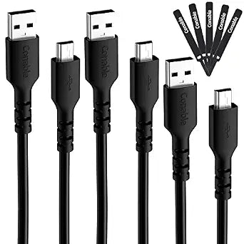 Mini USB Cable 6 FT (3-Pack), USB 2.0 to Mini B Male Charger Cord, 480Mbps