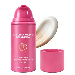 Color Changing Foundation, Match Liquid Foundation for Skin Tone Adapting