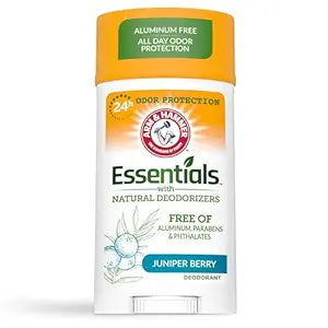 ARM & HAMMER Essentials Deodorant, Juniper Berry, Made with Natural Deodorizers, 2.5 oz