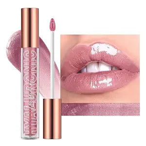 lip plumper gloss tinted glitter lipgloss Moisturizing High Shine and Vegan plumping lip gloss for women Long-Lasting Dry Lip Care (03# Nude Pink)