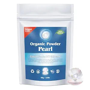 Zlimer Freshwater Pearl Powder for DIY Skincare,Brightening,Pore Minimizer,Anti-Aging,100% Natural, 100g(3.52oz)