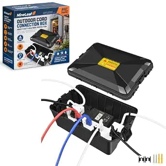 Large Outdoor Waterproof Electrical Box for Strips,Plugs,Timer, Black