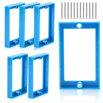 6PCS 1/2" Single Gang Outlet Box Extender with Mounting Screws
