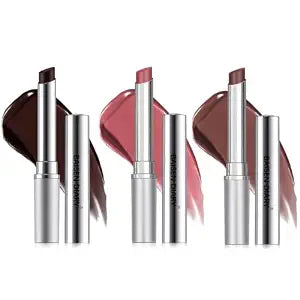 3PCS Honey Lipstick Tinted Lip Balm - Sheer Hydrating Lipstick for All Skin Tones - Moisturizing Lip Color, Nourishing Lip Balm with a Hint of Natural Black Cherry Tint (Black & Nude & Pink)