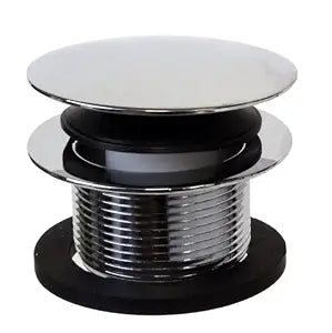 Westbrass A398R-26 1-1/2" NPSM Coarse Thread Mushroom Tip-Toe Bathtub Drain Stopper, Polished Chrome