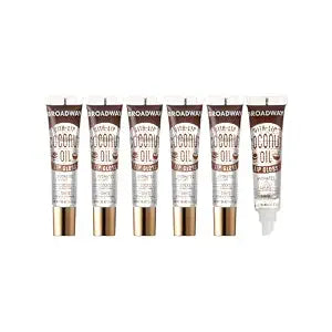 Ruby Kisses Broadway Vita-Lip Clear Lip Gloss (Coconut Oil 6 Pack), Ultra-Hydrating & Soothing Formula with Vitamin Oils, High-Shine Non-Sticky Finish, Healing Glossy Lip Balm Locks in Moisture