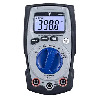 Westinghouse 600V True RMS Auto-Ranging Digital Multimeter, AC/DC Voltmeter & 10A Current, Continuity, Frequency, Temperature, Diode, Ohm, Resistance, Capacitor Tester