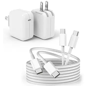 USB C Charger for MacBook Air MacBook Pro 13 14 15 16 inch,M1 M2 M3 Apple Laptop Charge,2Pack 30W USBC Power Adapter,Compatible with iPhone 17/16/15 Pro Max,10FT Extra Long Cable Mac Book Pro,iPad Pro