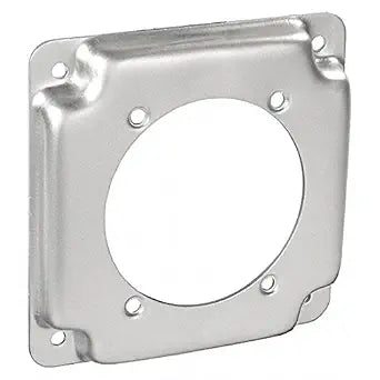 2 Pcs, Steel 4 Square, 1/2 in. Raised 30-50 Amp Receptacle, 2.441 in. Diameter Industrial Surface Cover for Quick Installation of Devices & Switches