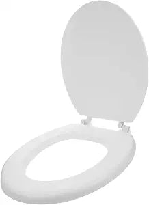 Elongated Toilet Seat Cushion Soft Foam Replacement Toilet Seat Cover Vintage Style Easy Clean 16.92 X 13.58 X 1.57 in for Home Bathroom