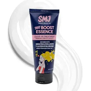 SMJ 360° BOOST ESSENCE LEAVE-IN TREATMENT | Silky K-Beauty Hair Essence | Anti-Frizz & Shine | Keratin, Collagen & 7-Layer Hyaluronic Acid | USA Brand, Made in Korea (5.07 FL OZ)