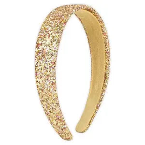 AMCAMI Gold Sparkle Headband Sparkly Glitter Headbands for Girls Hair Bands for Little Girls Gold Hair Accessories