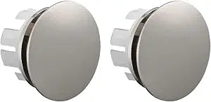 Sink Overflow Ring 2 Pack Brushed Nickel Bathroom Vanity Sink Overflow Cover Insert in Round Trim Cap Brass Material