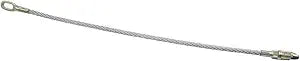 13-Inch Heavy-Duty 3/16-Inch Steel Fish Tape Leader, Flexible Spring Steel Cable with Large Eyelet, Compatible with 1/8-Inch Fish Tape for Electrical Wire Pulling