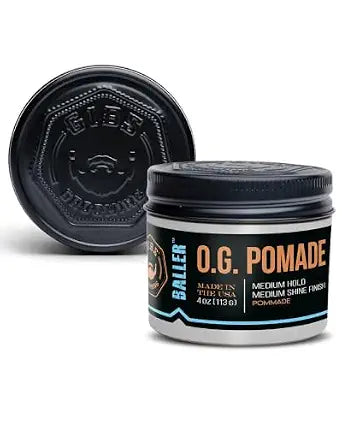 GIBS O.G. Baller Pomade, Flexible Hold and Medium Shine. Water based, Great for all Styles and Textures