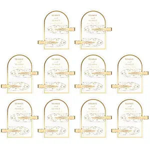 Psyqtsuary 20 Pcs No Crease Hair Clips - Gold, Modern, Glitter, Formal, Unisex - 20 Count (Pack of 20) - Wedding, Birthday, Christmas - Plastic, Rectangular, Normal Hair Type