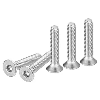 DTGN M3-0.5 x 16mm Flat Head Socket Cap Screws, 100 Pack 304 Stainless Steel Hex Socket Flat Head Screws, Full Thread, Countersunk Bolts