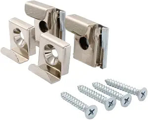 CRL Polished Chrome Plastic Lined Mirror Mounting Clips, 4 Clips Per Set