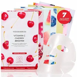 Vitamasques Face Masks Skincare Sheet Kit, 7-Pack