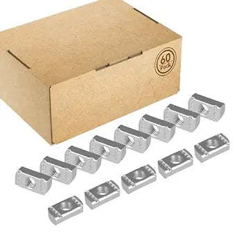 Strut Channel Nuts 1/2"-13 No Spring (60 Pcs)