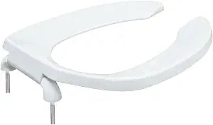 Heavy Duty Commercial Open Front Toilet Seat, Elongated 18.5-Inch, 1PACK