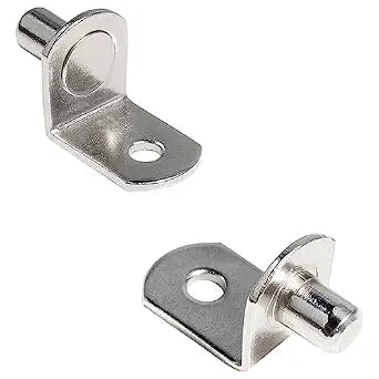 1/4 Inch (6.35mm) Shelf Pins L-Shaped Metal Support Pegs
