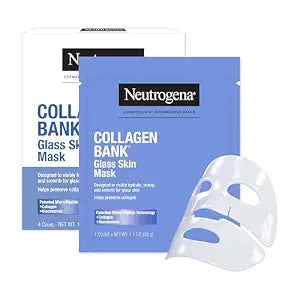Neutrogena Collagen Bank Glass Skin Hydrogel Face Mask, 4 Ct