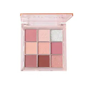 Pink Eyeshadow Palette with Glitter Shimmer Makeup
