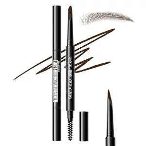 Browcharm Microblading Eyebrow Pencil for Women - 0.1mm Ultra-Fine Tip, Waterproof Mechanical Brow Pencil, Draws Natural Hair-Like Strokes to Fill & Define Sparse Brows (05 Deep Brown)