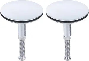 SOLUSTRE Bathtub Drain Plug 2 Pack Rotating Bath Sink Stopper Replacement for Tub Drain Flat Seal Design for Water Leak Prevention Bathroom Sink and Kitchen Use