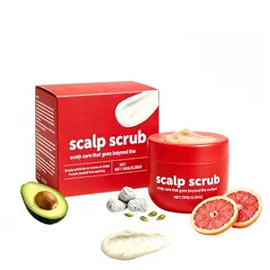 Bekynd Exfoliating Scalp Scrub Psoriasis Red Jar for Women & Men, Scalp Detox Treatment with Gentle Scrub Particles, Removes Oil, Product Buildup & Dead Skin,Scalp Care for Healthy Looking Hair
