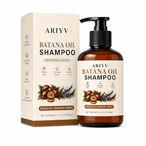 Batana Oil Thickening Shampoo with Rosemary, Biotin & Ginger Root - Volumizing Hair Care for Fine, Flat, Thinning-Looking Hair, Daily Scalp Care Routine for Men & Women, 10.1 fl oz (300ml)