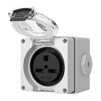 STARELO 30Amp Power Outlet Box,NEMA 6-30R Receptacle 250Volt,Outdoor dustproof and Weatherproof for RVs, Electric Vehicles, generators, Welding Machines, etc.ETL Listed.(NEMA 6-30R Box)